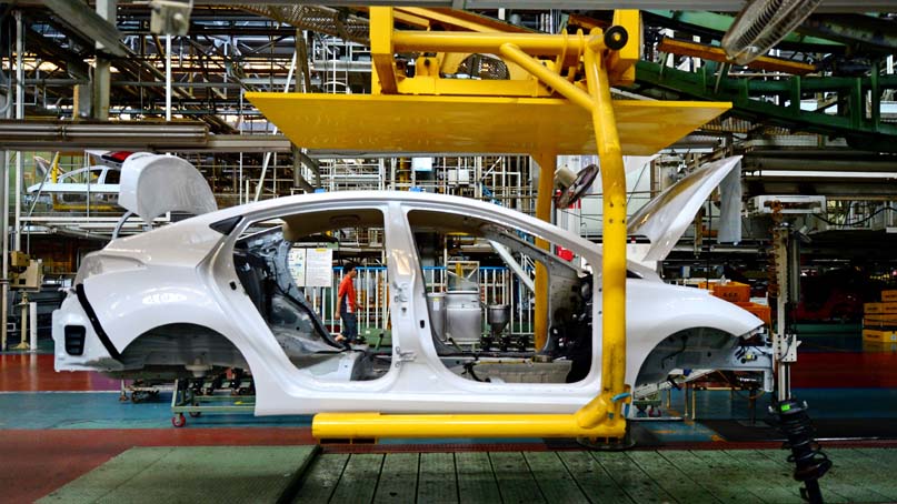 지난달 자동차 산업, '생산·내수·수출' 동반 하락