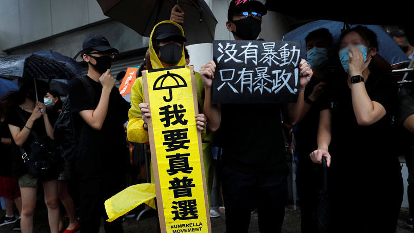 홍콩 경찰, 시위대 44명 '폭동죄' 적용 기소