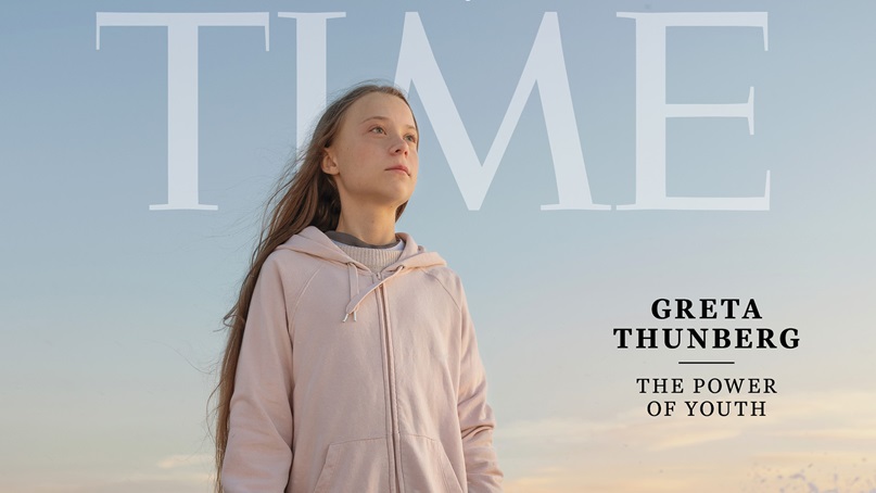 '16세 환경운동가' 툰베리, 타임 '최연소' 올해의 인물 선정 