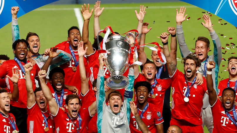 뮌헨, 7년 만의 유럽축구 왕좌…사상 첫 전승 우승 포함 '3관왕' 