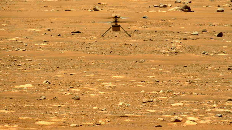 화성으로 보낸 우주 헬기 '인저뉴어티', 2차 비행도 성공