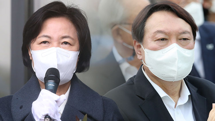 추미애 전 법무부 장관(왼쪽)과 윤석열 전 검찰총장 / 조선일보DB