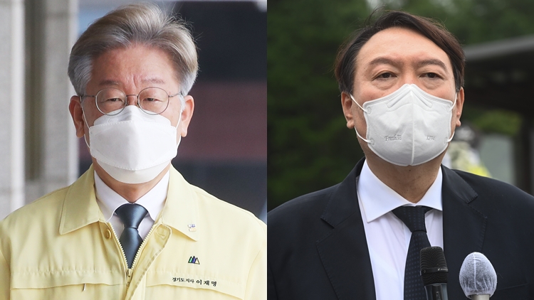 이재명 경기도지사(왼쪽)과 윤석열 전 검찰총장 / 연합뉴스