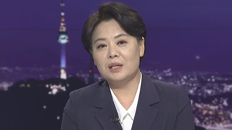 27일 TV조선 '뉴스9'에 출연한 윤희숙 국민의힘 의원.