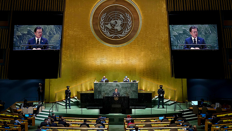 文, 마지막 UN 연설에서 다시 '종전선언' 제안