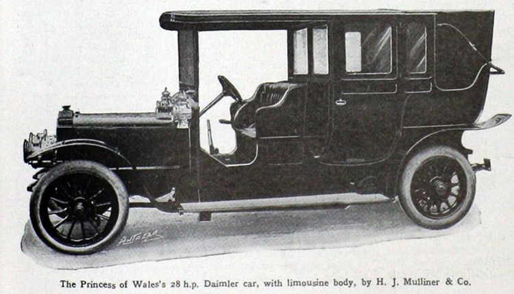 1906년 뮬리너가 다임러사에 공급했던 왕세자용 리무진 차체. /벤틀리코리아 제공