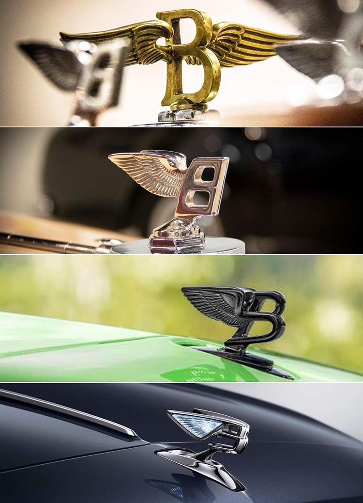 플라잉 B(Flying B )는 초기 고든 크로스비 이후 여섯 번 바뀌었다. 현재 플라잉 B는 'B' 문자의 올빼미 형상을 모티브로 했다. /벤틀리코리아 제공