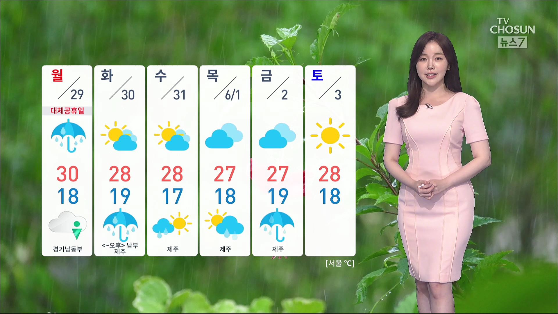 [날씨] 월요일도 전국 비…충청 이남 호우 주의