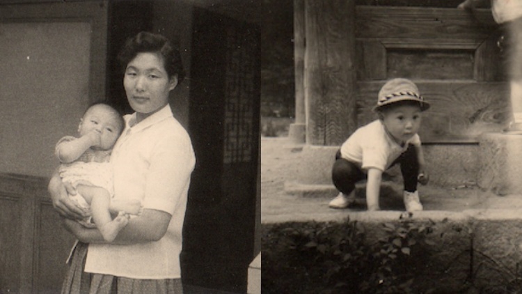 윤석열 대통령의 부친 윤기중 연세대 명예교수가 젊은 시절 유년의 아들을 직접 촬영한 사진. /시청자 제공