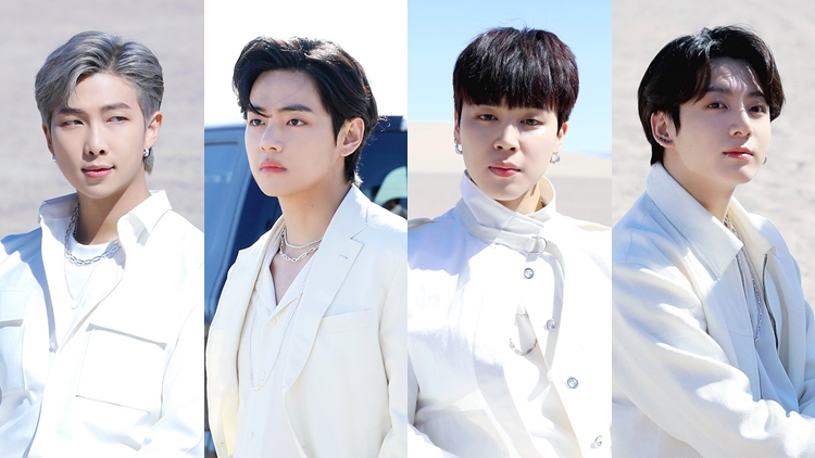 (왼쪽부터) RM, 뷔, 지민, 정국 /방탄소년단 페이스북 캡처