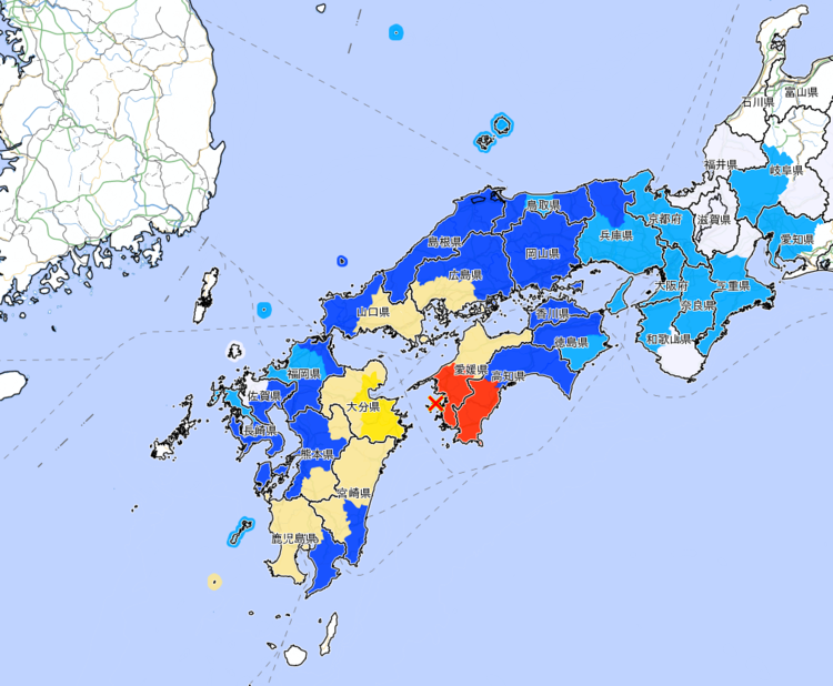 日시코쿠 해협서 규모 6.6 지진…'7명 부상·원전 이상 없어'