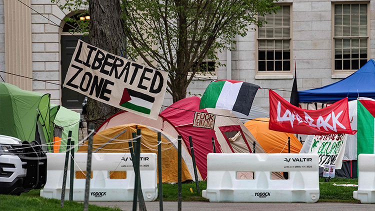 美하버드·MIT, 반전 텐트 농성 시위대에 최후통첩