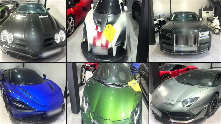 검찰이 압수한 슈퍼카와 하이퍼카 /서울남부지검 제공