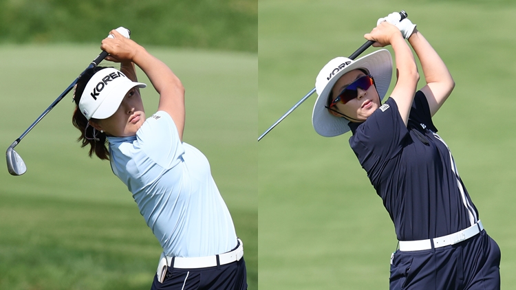 2024 파리올림픽 여자 골프에 출전하는 고진영(왼쪽), 김효주 선수 /연합뉴스