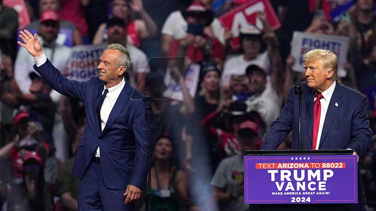 무소속 로버트 케네디 주니어 후보. 미국 공화당 대선 후보인 도널드 트럼프 전 대통령 /AP=연합뉴스