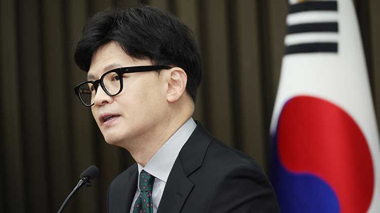 국민의힘 한동훈 대표가 지난달 26일 국회에서 열린 의원총회에서 발언을 하고 있다. /연합뉴스