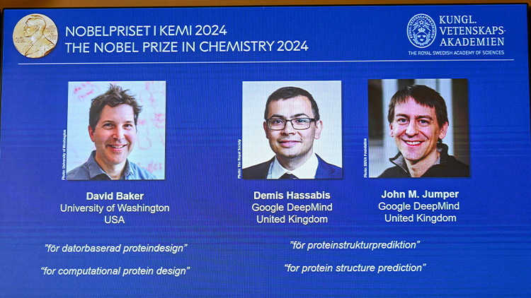 노벨 화학상도 AI 연구에…'구글 딥마인드' 허사비스 등 3인 공동수상