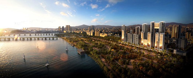 신반포 16차 재건축사업지. 서울 서초구 잠원동 '신반포 써밋 라피움' 조감도 /대우건설 제공