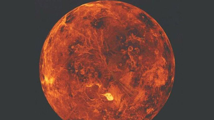 금성 탐사선 마젤란호가 포착한 금성 북극 지역 /출처: NASA, 마젤란팀