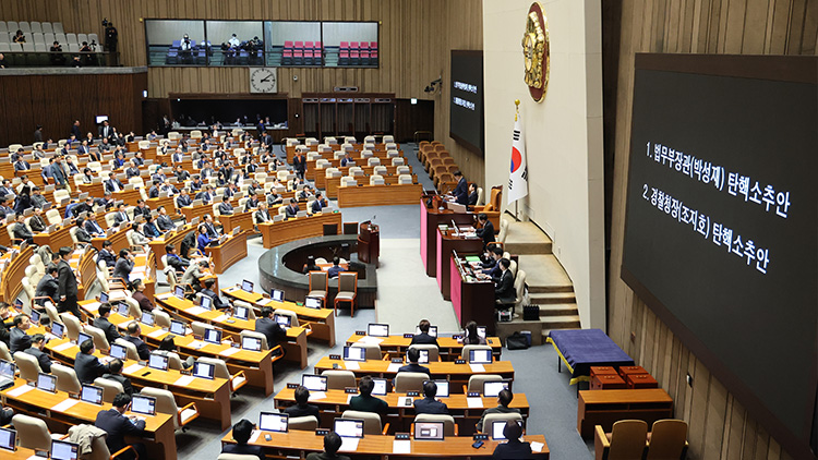 '법무장관·경찰청장 탄핵소추안' 본회의 통과…尹정부 공직자 8명 직무정지