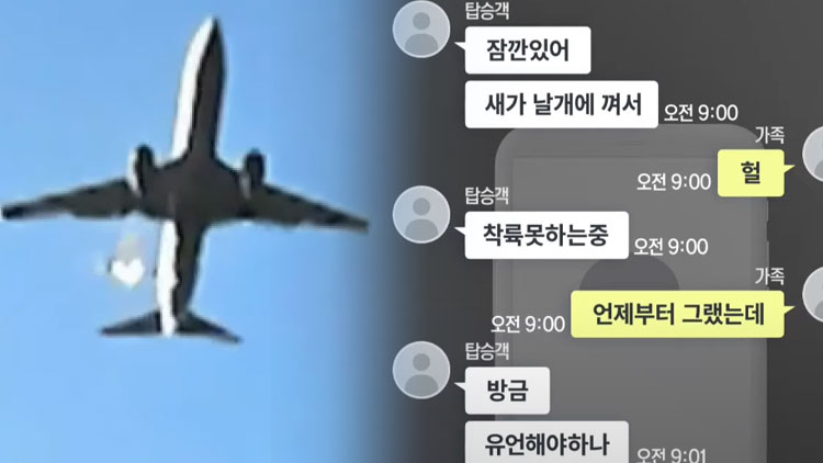 '사고 직전' 탑승객 '착륙 못하는 중, 유언..