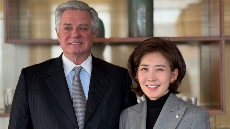 폴 매너포트 전 도널드 트럼프 미국 대통령 대선 캠프 선거 대책 본부장과 나경원 국민의힘 의원 면담 모습 /TV조선