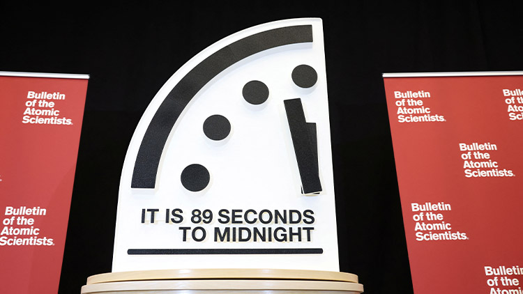 지구 종말 시계(Doomsday Clock) /로이터=연합뉴스