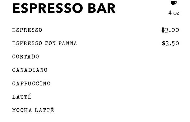 캐나다 회사인 키킹 호스 커피의 메뉴판 / 키킹 호스 커피 홈페이지 캡쳐