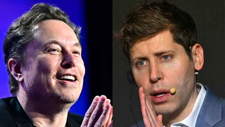 일론 머스크 테슬라 최고경영자(왼쪽)과  샘 올트먼 오픈AI 최고경영자 /AFP=연합뉴스