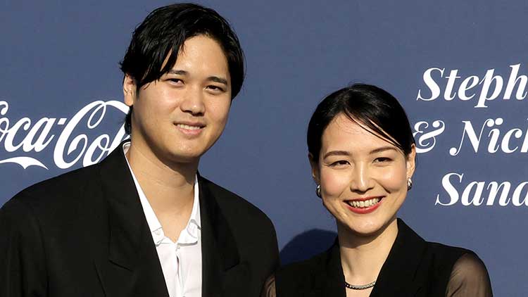 오타니 쇼헤이(왼쪽)와 다나카 마미코 /AFP=연합뉴스