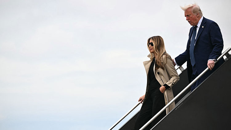 도널드 트럼프 미국 대통령과 부인 멜라니아 트럼프 여사 /AFP=연합뉴스