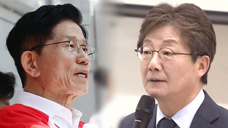 국민의힘 김문수 대선 후보, 유승민 전 의원 /연합뉴스-TV조선 방송화면 캡처