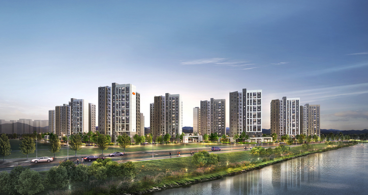 'e편한세상 대장 퍼스티움' 단지 투시도 (제공 : DL이앤씨)