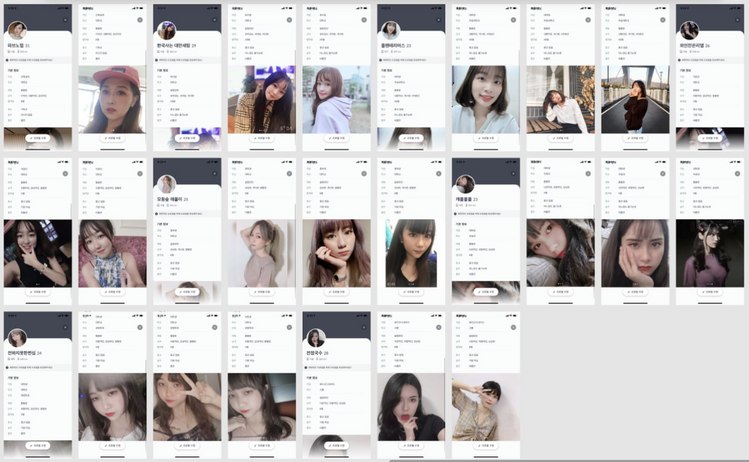 실제 만들어진 가짜 여성의 계정 /공정거래위원회 제공