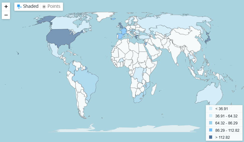 OECD 회원국 중앙정부부채 GDP 대비 비율