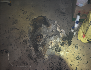 불에 탄 선풍기/분당소방서 제공