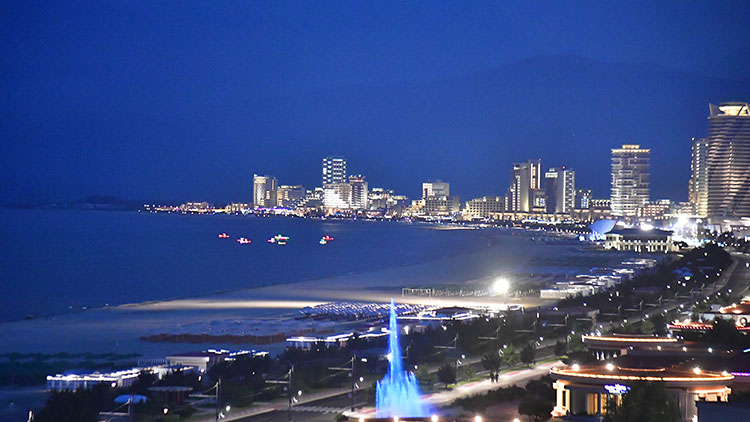 북한 원산갈마해안관광지구 야경 /연합뉴스