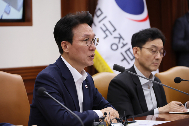 김민석 국무총리가 10일 서울 종로구 정부서울청사에서 열린 국정현안관계장관회의에서 발언하고 있다. /연합뉴스