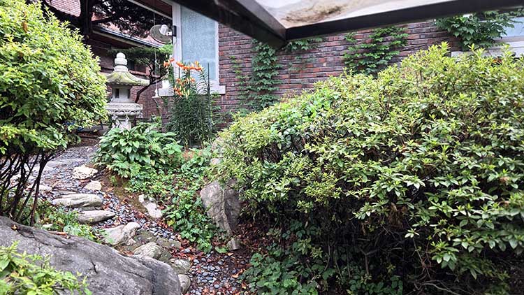 김건희 여사 관련 의혹들을 수사하는 민중기 특별검사팀이 15일 서울 역삼동 건진법사 전성배 씨의 법당에 대한 압수수색에 나섰다. 사진은 전 씨의 법당  /연합뉴스