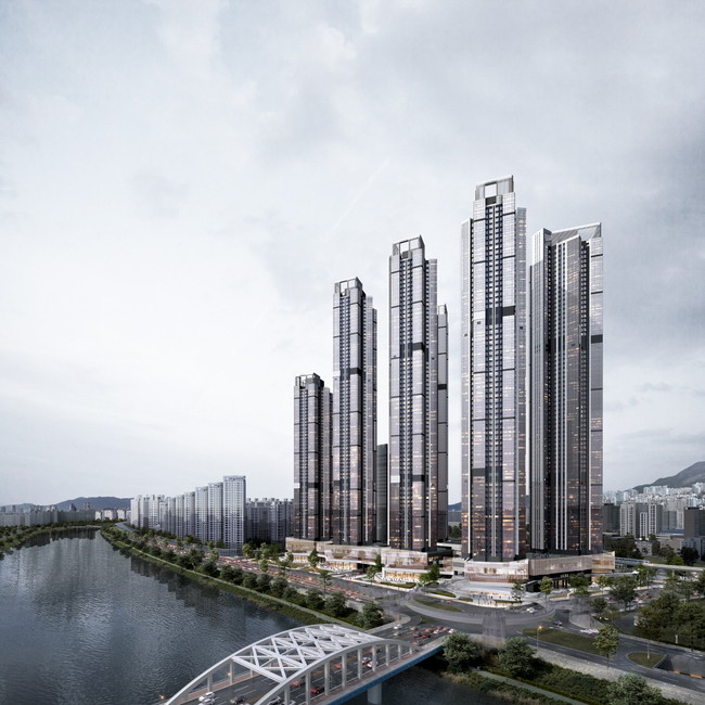 르엘 리버파크 센텀 정면투시도 (제공 : 롯데건설)