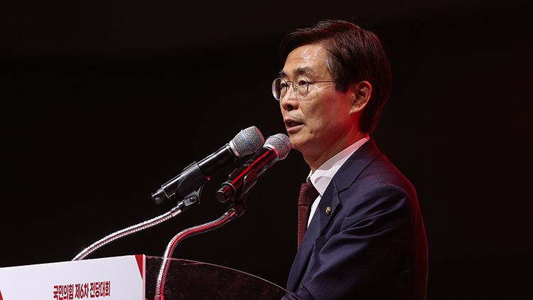 국민의힘 당 대표 선거에 출마한 조경태 후보 /연합뉴스 