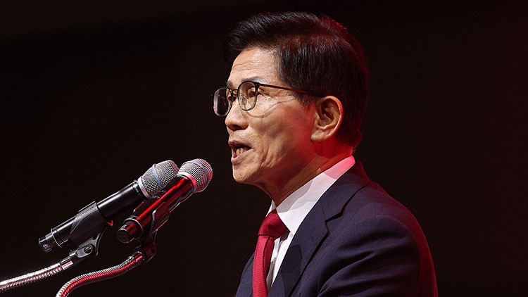 국민의힘 전당대회에 당대표 후보로 김문수 후보 /연합뉴스