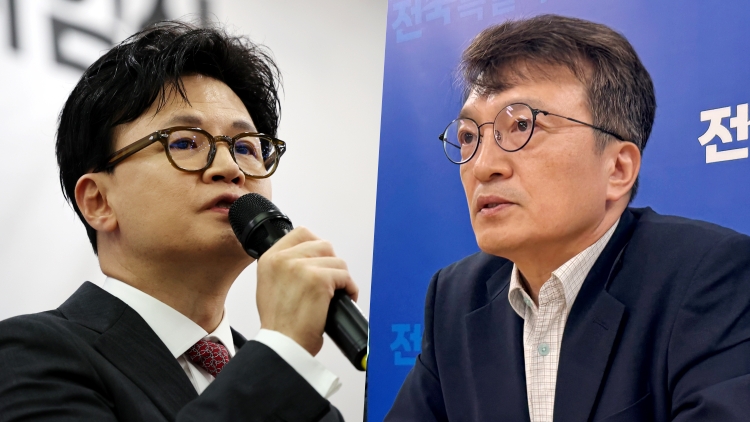 한동훈 전 국민의힘 대표 (왼쪽)과 김의겸 새만금개발청장 /연합뉴스 