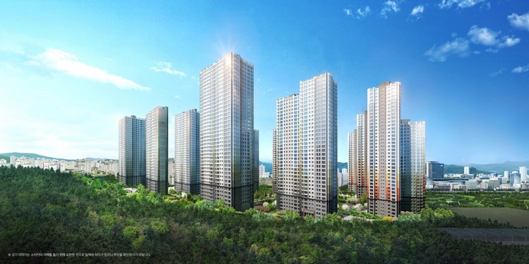 현대엔지니어링이 경기도 용인시 삼가동에 조성하는 민간임대주택 '힐스테이트 용인포레' 투시도 (제공 : 현대엔지니어링)