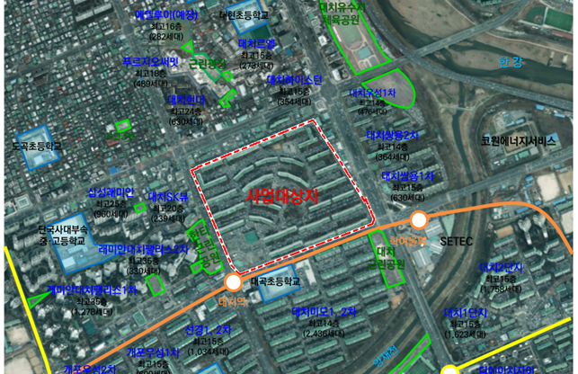 재개발되는 은마아파트 위치도 / 출처 : 서울시