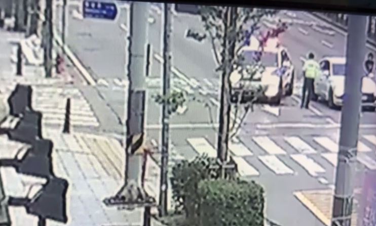 A씨가 서울 금천구 한 도로에서 경찰에 검거되는 모습