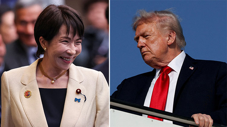 (왼쪽부터)다카이치 사나에 일본 총리, 도널드 트럼프 미국 대통령 /REUTERS·EPA=연합뉴스  