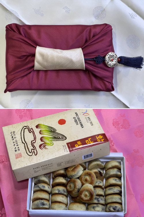 시진핑 중국 국가주석과 대표단에 보낸 황남빵 / 대통령실 제공