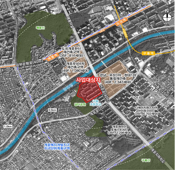 개포현대2차아파트 재개발 지역 위치도 / 서울시 제공