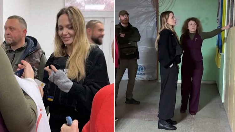 [영상] '방탄조끼' 입고 우크라 격전지 찾은 졸리…"주민들 강인함, 경이로워"